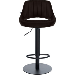 Ensemble de 2 tabourets de bar HD Milet B, similicuir brun