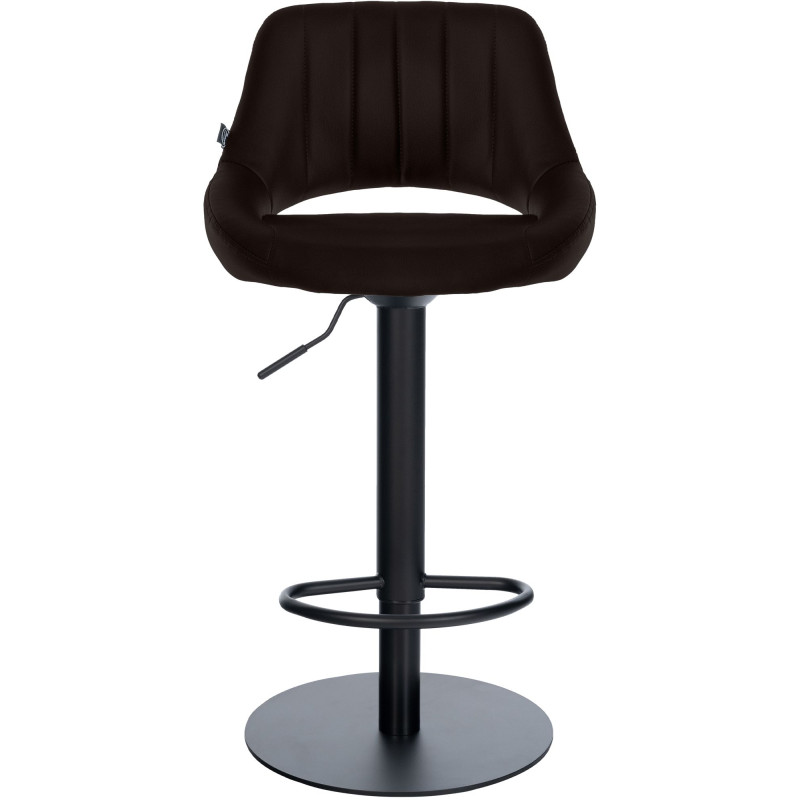 Ensemble de 2 tabourets de bar HD Milet B, similicuir brun