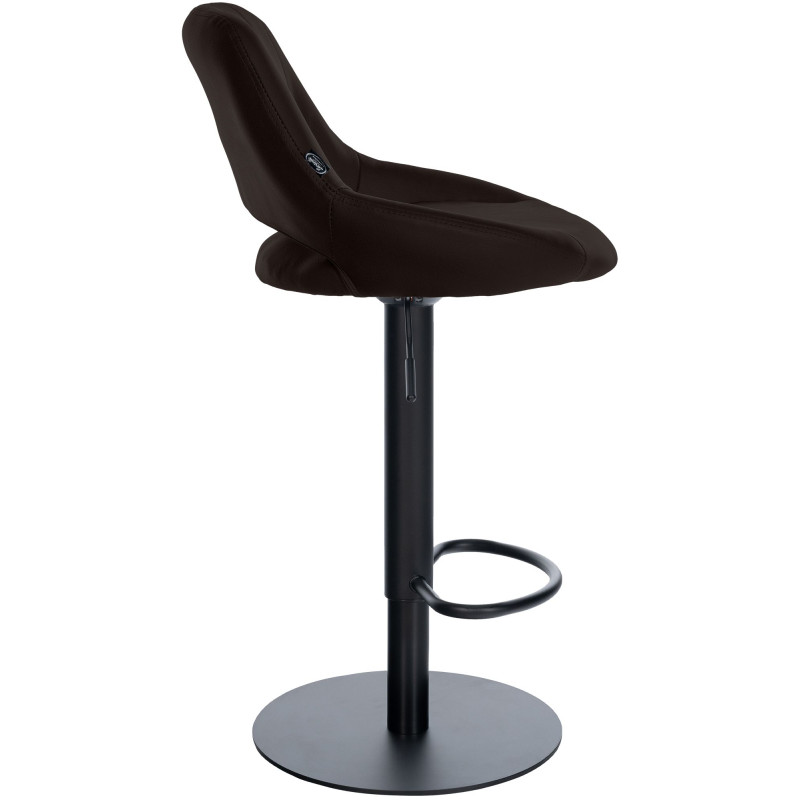 Ensemble de 2 tabourets de bar HD Milet B, similicuir brun