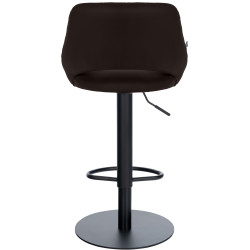 Ensemble de 2 tabourets de bar HD Milet B, similicuir brun