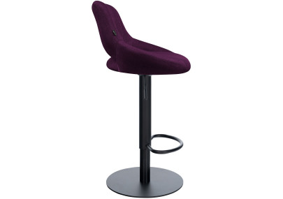 Ensemble de 2 tabourets de bar HD Milet B en tissu violet