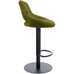 Ensemble de 2 tabourets de bar HD Milet B en tissu vert