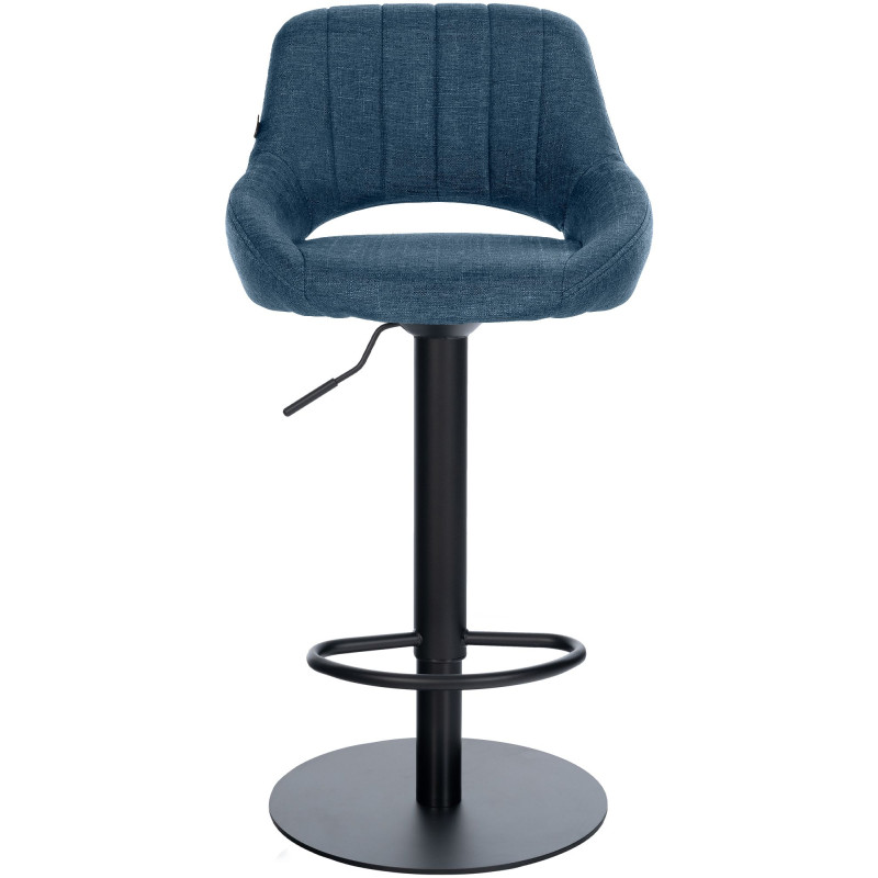 Ensemble de 2 tabourets de bar HD Milet B en tissu bleu