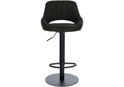 Ensemble de 2 tabourets de bar HD Milet B en tissu gris foncé