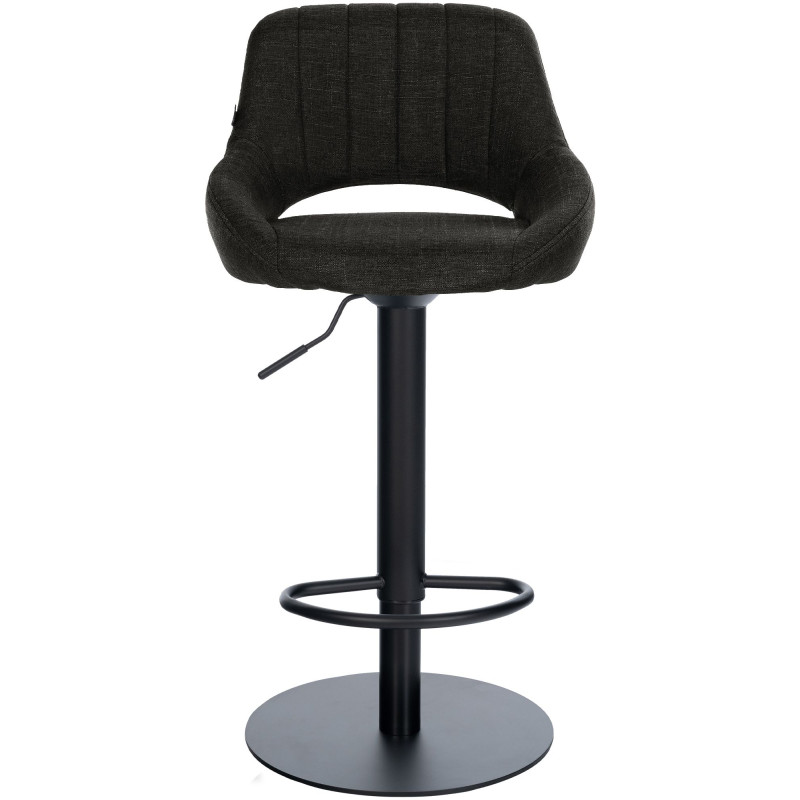 Ensemble de 2 tabourets de bar HD Milet B en tissu gris foncé