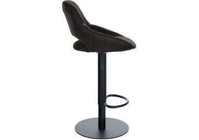 Ensemble de 2 tabourets de bar HD Milet B en tissu gris foncé