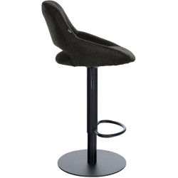 Ensemble de 2 tabourets de bar HD Milet B en tissu gris foncé