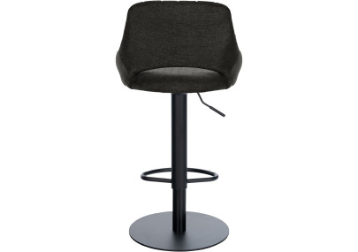 Ensemble de 2 tabourets de bar HD Milet B en tissu gris foncé