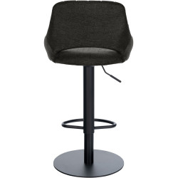 Ensemble de 2 tabourets de bar HD Milet B en tissu gris foncé