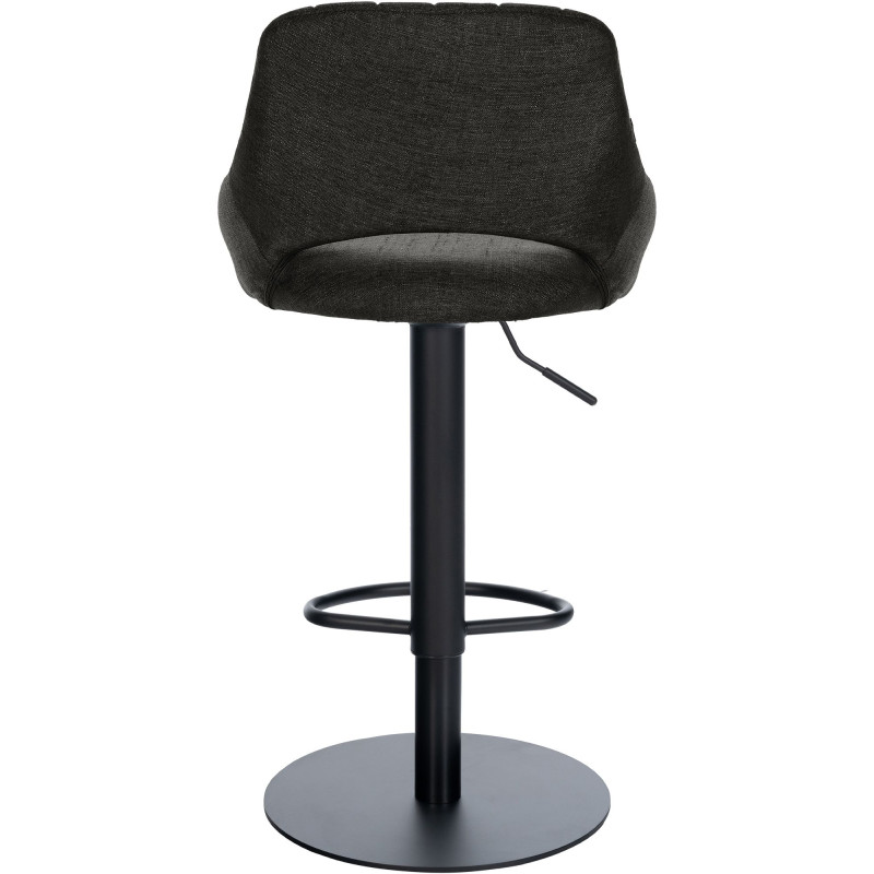 Ensemble de 2 tabourets de bar HD Milet B en tissu gris foncé