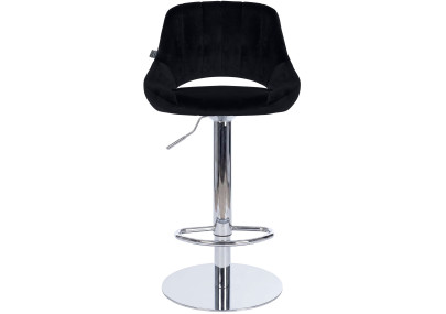 Ensemble de 2 tabourets de bar HD Milet C en velours noir