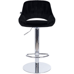 Ensemble de 2 tabourets de bar HD Milet C en velours noir
