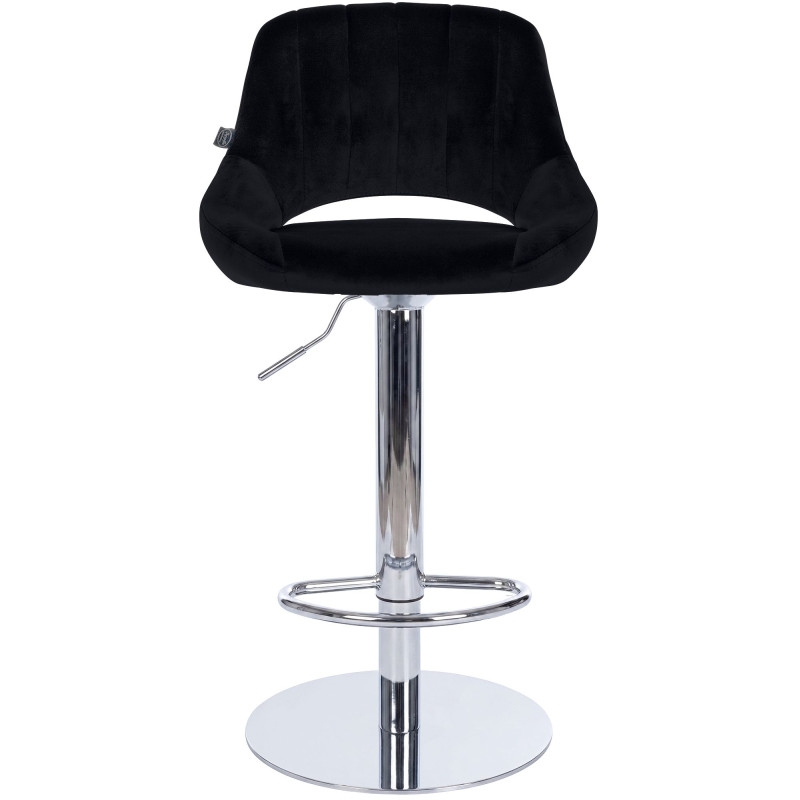 Ensemble de 2 tabourets de bar HD Milet C en velours noir
