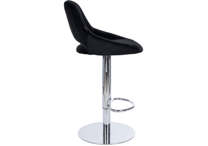 Ensemble de 2 tabourets de bar HD Milet C en velours noir