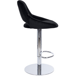 Ensemble de 2 tabourets de bar HD Milet C en velours noir