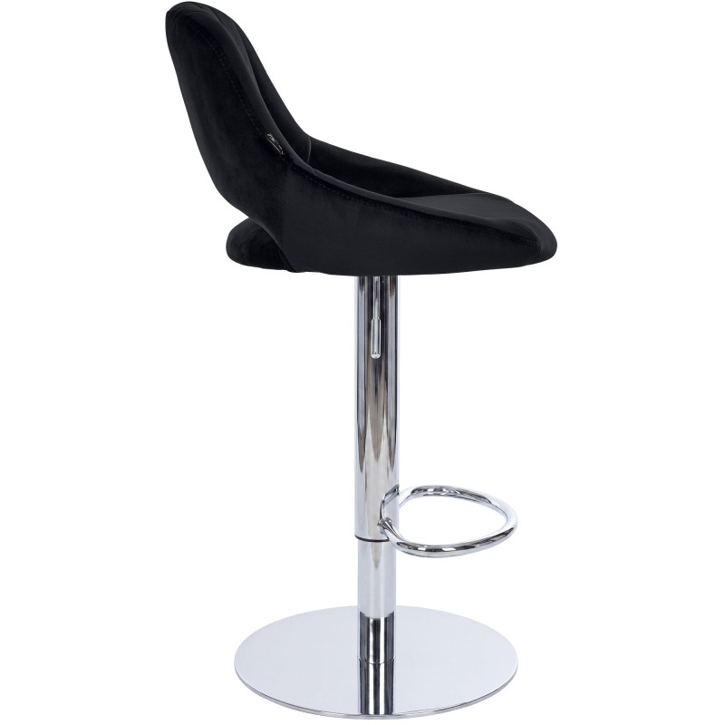 Ensemble de 2 tabourets de bar HD Milet C en velours noir