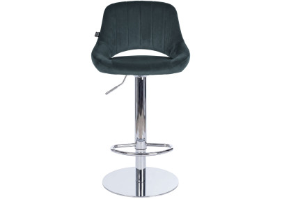Ensemble de 2 tabourets de bar HD Milet C en velours gris foncé
