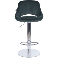 Ensemble de 2 tabourets de bar HD Milet C en velours gris foncé