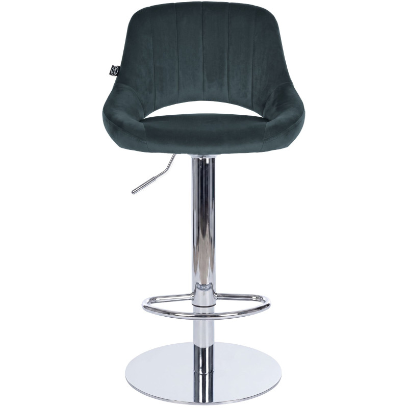 Ensemble de 2 tabourets de bar HD Milet C en velours gris foncé
