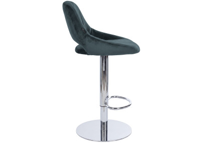 Ensemble de 2 tabourets de bar HD Milet C en velours gris foncé