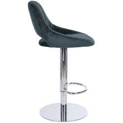 Ensemble de 2 tabourets de bar HD Milet C en velours gris foncé