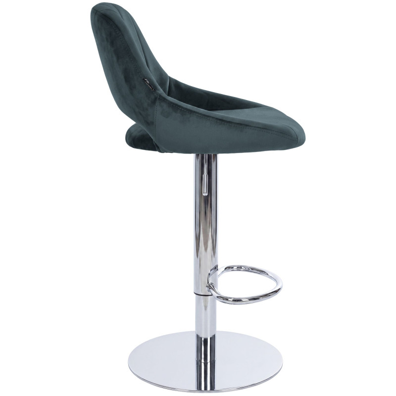 Ensemble de 2 tabourets de bar HD Milet C en velours gris foncé
