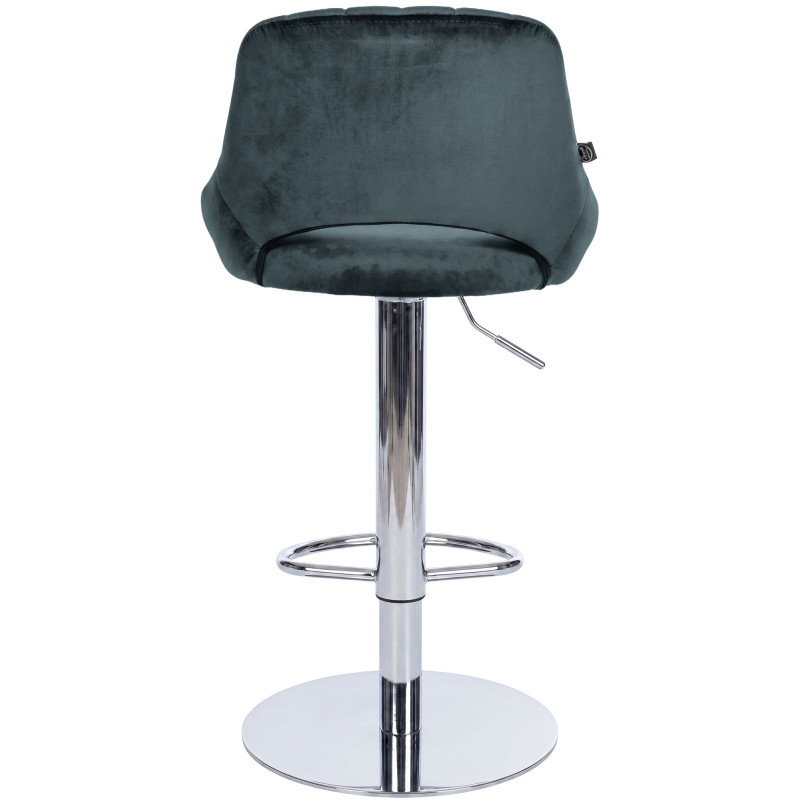 Ensemble de 2 tabourets de bar HD Milet C en velours gris foncé