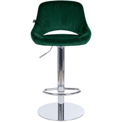 Ensemble de 2 tabourets de bar HD Milet C en velours vert