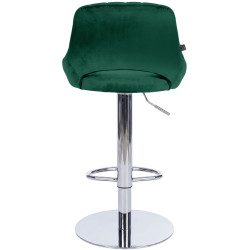 Ensemble de 2 tabourets de bar HD Milet C en velours vert