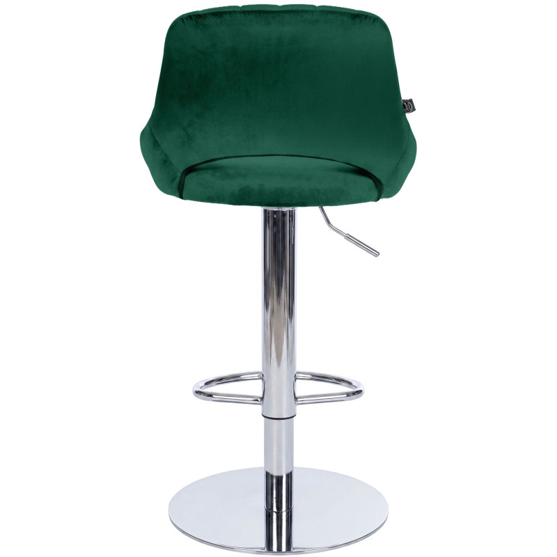 Ensemble de 2 tabourets de bar HD Milet C en velours vert