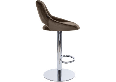 Ensemble de 2 tabourets de bar HD Milet C en velours brun