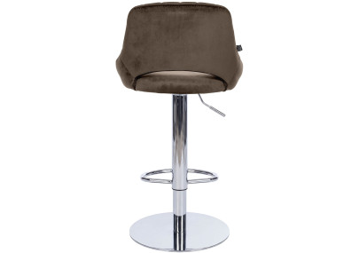 Ensemble de 2 tabourets de bar HD Milet C en velours brun