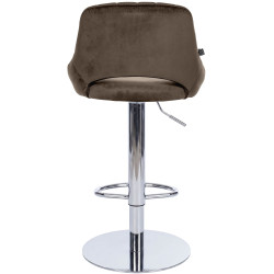 Ensemble de 2 tabourets de bar HD Milet C en velours brun