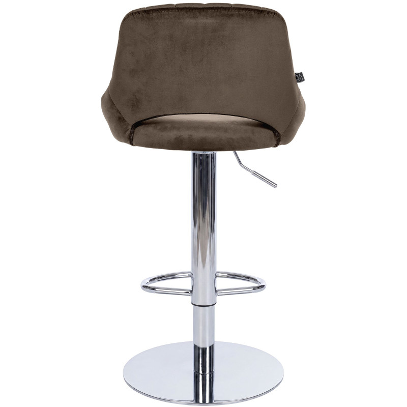 Ensemble de 2 tabourets de bar HD Milet C en velours brun