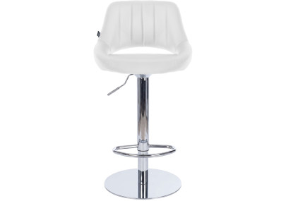 Ensemble de 2 tabourets de bar HD Milet C, similicuir blanc