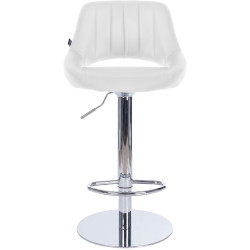 Ensemble de 2 tabourets de bar HD Milet C, similicuir blanc
