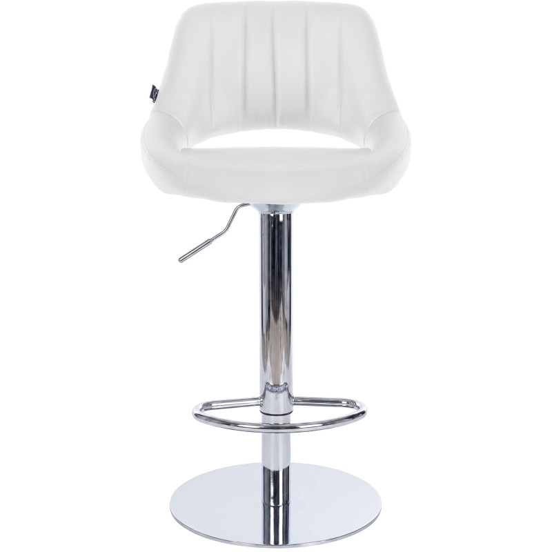 Ensemble de 2 tabourets de bar HD Milet C, similicuir blanc