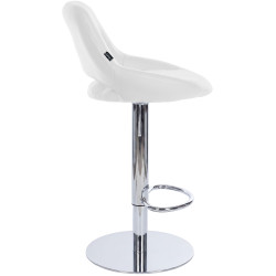 Ensemble de 2 tabourets de bar HD Milet C, similicuir blanc