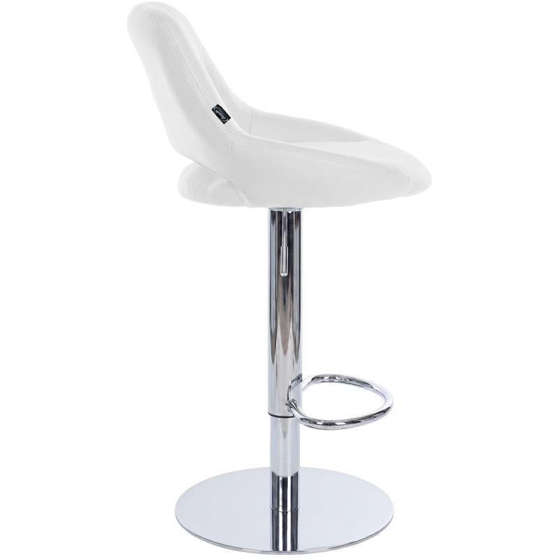 Ensemble de 2 tabourets de bar HD Milet C, similicuir blanc