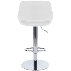 Ensemble de 2 tabourets de bar HD Milet C, similicuir blanc