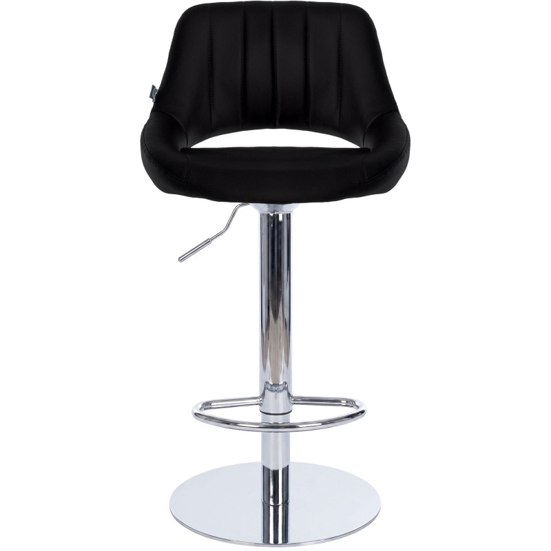 Ensemble de 2 tabourets de bar HD Milet C, similicuir noir