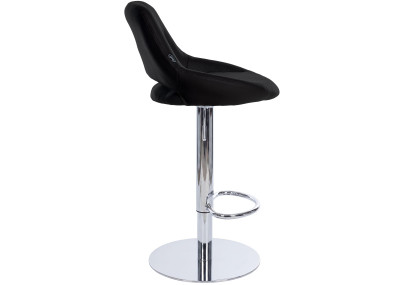 Ensemble de 2 tabourets de bar HD Milet C, similicuir noir