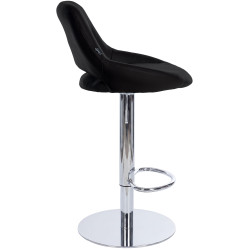 Ensemble de 2 tabourets de bar HD Milet C, similicuir noir