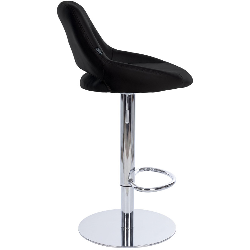 Ensemble de 2 tabourets de bar HD Milet C, similicuir noir