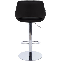 Ensemble de 2 tabourets de bar HD Milet C, similicuir noir