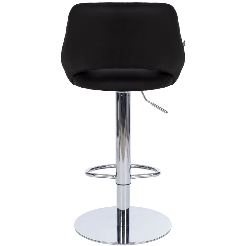 Ensemble de 2 tabourets de bar HD Milet C, similicuir noir