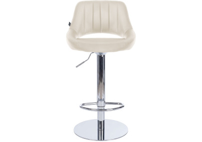 Ensemble de 2 tabourets de bar HD Milet C, similicuir crème