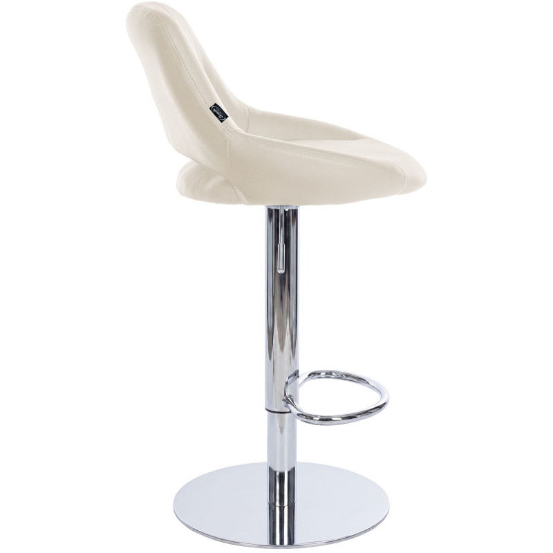 Ensemble de 2 tabourets de bar HD Milet C, similicuir crème
