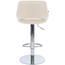 Ensemble de 2 tabourets de bar HD Milet C, similicuir crème