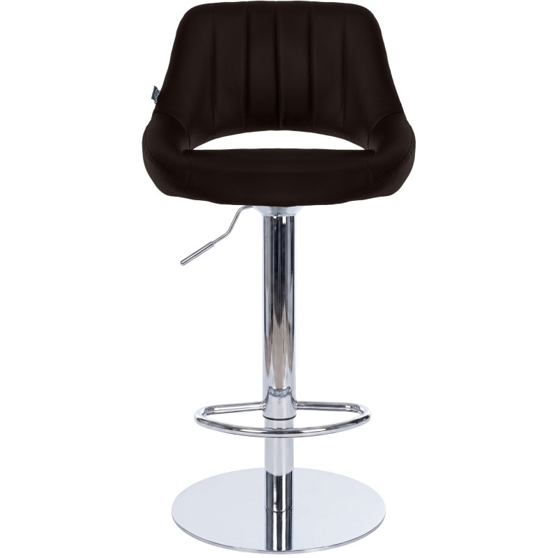 Ensemble de 2 tabourets de bar HD Milet C, similicuir brun